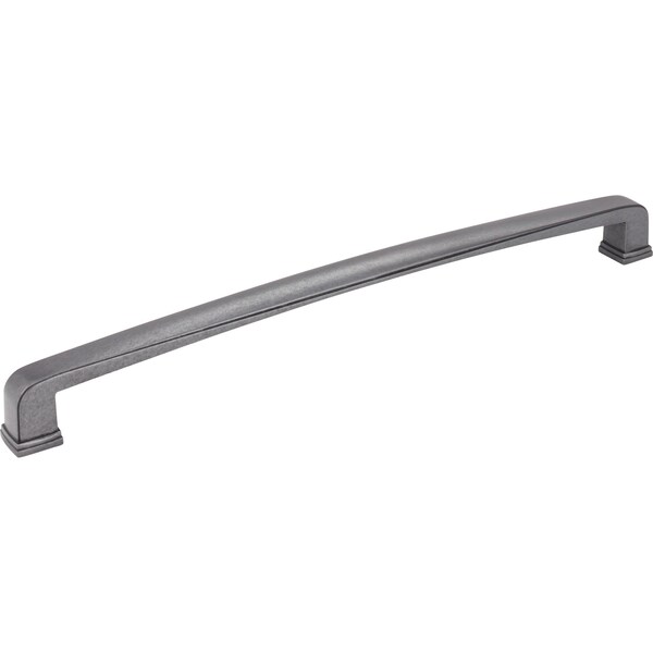 Jeffrey Alexander 12" Center-to-Center Gun Metal Square Milan 1 Appliance Handle 1092-12DACM - main
